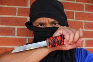 ninja with a knife